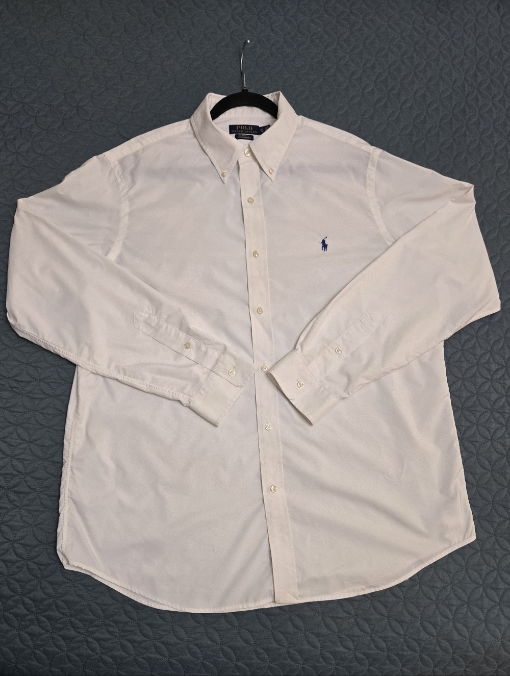 Ralph Lauren White Long-Sleeve Button-Down Shirt